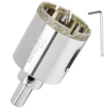 Imagem de Qjaiune Serra Copo Diamantada De 1-1/2" / 38 Mm Com Broca Piloto, Profundidade De Corte De 1-9/16" Serra Copo Para Vidro, Broca Para Serra Copo Para Azulejo, Serra Copo Para Cerâmica Para Mármore, G