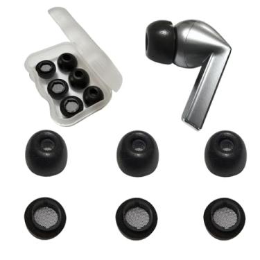 Imagem de Mijusun Ponteiras De Espuma Viscoelástica Para Fones Ouvido Samsung Galaxy Buds3 Pro, Estojo Reposição, Preto, 3 Pares Extra Pequenos
