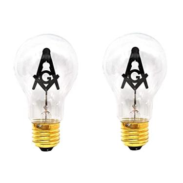 Imagem de Mandala Crafts Lâmpada Maçônica De 3 W Para Presentes Masculinos - Shriners Do Rito Escocês Prince Hall Masonic Men, 2 Peças Com Emblema Quadrado E Bússola, Decoração Altar Loja