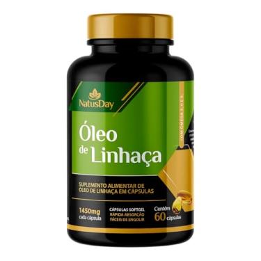 Imagem de Óleo de Linhaça (60 Cápsulas) Natusday - Auxilia a evitar rugas, alivia os sintomas da menopausa e TPM, Previne doenças cardiovasculares