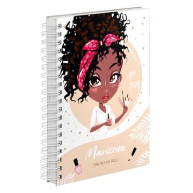 Imagem de Agenda Comercial 2026 Personalizada Capa Dura Manicure Cachos Cores (Nude)