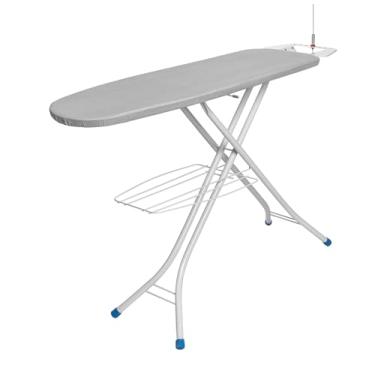Imagem de Metaltec Tábua De Passar Roupa 2001 Top Plus Em Aço Extra Forte Resistente Suporte Para Ferro - Capa Forro 100% Algodão Térmico