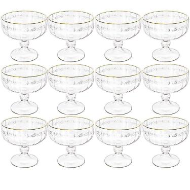 Imagem de Taça de Sobremesa em Cristal Imperial Fio de Ouro 200mL 12 peças - Lyor