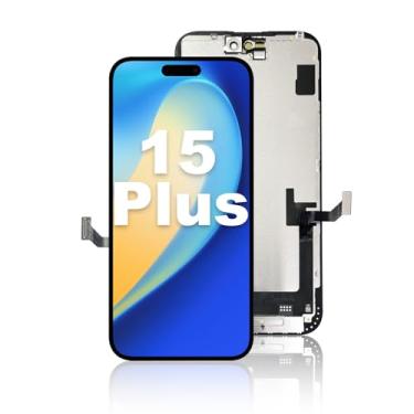 Imagem de Substituição de tela para iPhone 15 Plus, tela LCD Full HD por atacado, montagem de moldura digitalizadora de toque 3D com adesivo à prova d'água para (modelos A3094, A2847, A3093, A3096) 6,7