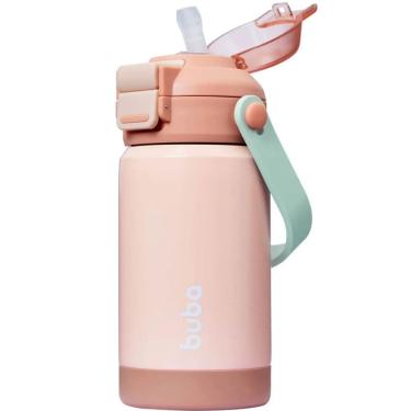 Imagem de Garrafa Termica Parede Dupla C/ Bico E Botao Blush Rosa - Buba