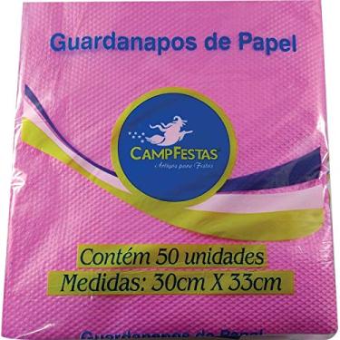 Imagem de Guardanapo De Papel Rosa 30x33cm 50f Campfestas Pacote