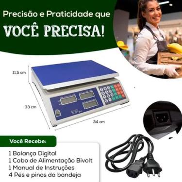 Imagem de Balança Digital Profissional Com Capacidade De 40Kg - Relet