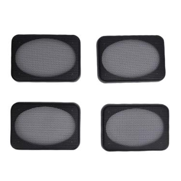 Imagem de Sanpyl Capas de Grade de Alto -falante de 4pcs, Protetor de Guarda do Subwoofer de Alto -falante de Carro, para Alto -falantes de Barco de Carros de Home Theater, 6,38 X 4,41in