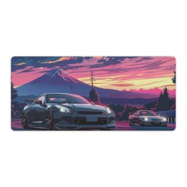 Imagem de FeoYoed Tapete de rato grande anime JDM suporte para carro Fuji tapete de mesa acessórios de computador jogos organizadores de escritório suprimentos decoração essencial almofadas de teclado para mesa