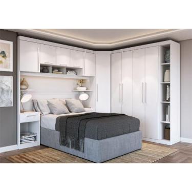 Imagem de Quarto modulado Everest casal de canto. 2,85m x 2,31m x 45cm x 2,18m a