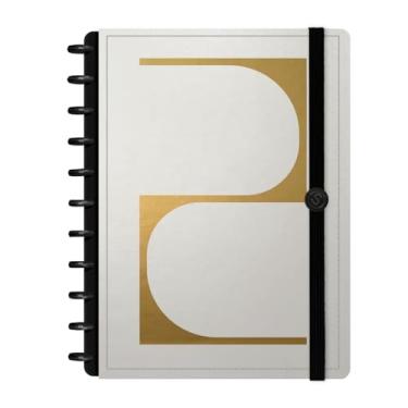 Imagem de Caderno de Disco ISCOOL Capa Dura Monograma Minimal Perfil G Ouro Letra (Letra Z)