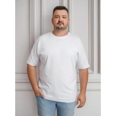 Imagem de Camiseta Básica G1 Ao G5 100% Algodão - Hs, Branco, G4