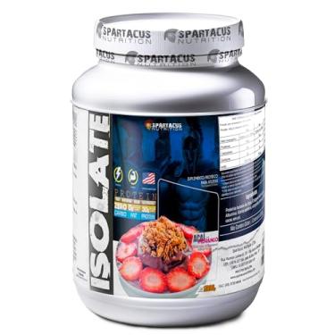 Imagem de Isolate Protein Pote 1Kg Isolado Zero Carboidratos e Gorduras 30g de Proteína Por Porção Rende 25 Porções Aminoácidos BCAA Arginina Matéria Prima Importada Spartacus Nutrition 1Kg Açaí com Morango
