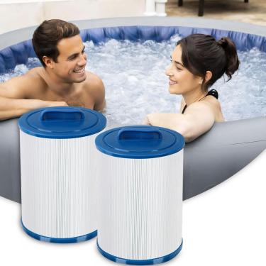 Imagem de LumiPure Cartucho de filtro de banheira de hidromassagem PWW50P3 - Substitui 6CH-940, FC-0359, 817-0050, 25252, PWW50 - Serve em Pleatco, Unicel, Waterway Spas-15,2 cm de diâmetro, 21,5 cm de