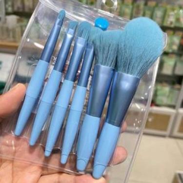 Imagem de Kit de Pincéis de Maquiagem  6 Peças com Estojo Transparente - PincelR