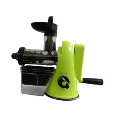 Imagem de IEUDNS Espremedor de frutas manual com manivela, máquina de, cabo ergonômico, ferramenta de cozinha, espremedor de frutas doméstico eficiente e, Verde