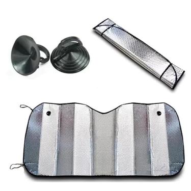 Imagem de Kit 02 Protetor Solar Para-brisa Painel De Carro Quebra Sol Universal com Ventosa