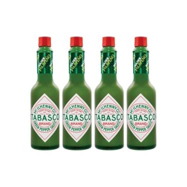 Imagem de Kit 4 Molhos Pimenta Tabasco Green Suave 60 Ml Chili
