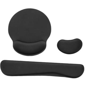 Imagem de AsrMyjcx Conjunto de mousepad com proteção de pulso ergonômico, acessório, suporte de escritório, apoio de pulso para teclado, apoio de para trabalho,