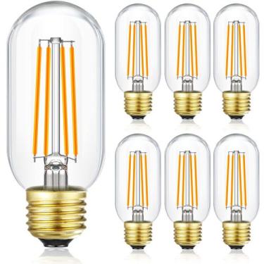 Imagem de Lâmpada LED Leools Dimmable E26 8W 800LM 2700K T14, pacote com 6