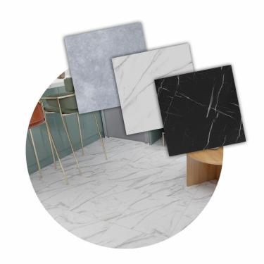 Imagem de Piso Vinilico Autocolante 12 Placas 46X46 - Marmore Carrara