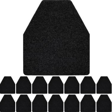 Imagem de Nuanchu Pacote com 15 tapetes antiderrapantes – tapetes de mictório com absorção de água, almofadas de mictório de banheiro para banheiro masculino (preto)