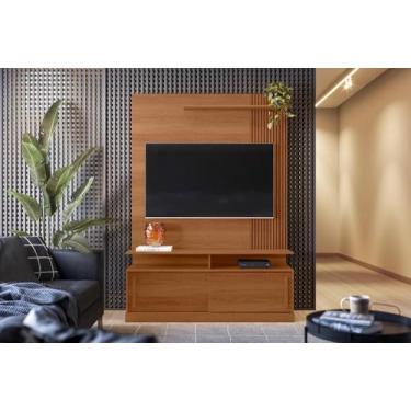 Imagem de Painel Home Denver P/ TVs Até 60'' 2 Portas c/ Prateleira - Jequitiba 