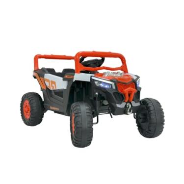 Imagem de Bang Toys - Carrinho Elétrico Infantil Pulse XR7 12V - com Portas que Abrem, Luzes de LED, Sons, Bluetooth, Entrada USB/MP3, Controle Remoto - Suporta até 35kg - Cor Laranja