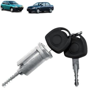 Imagem de Cilindro Ignição Coluna Direção Chave Corsa 1994 1995 1996 1997 1998 1999 2000 2001 2002 2003 2004 2005 2006 2007 2008 2