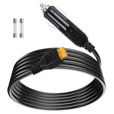 Imagem de Carregador portátil para carro de 12 V/24 V, adequado para conectores Ecoflow Delta/River, Bluetti EB55, Anker 757/767 e XT60, compatível com cabos de isqueiro Ecoflow Wave 2