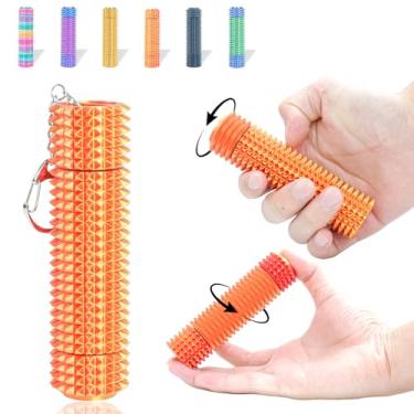 Imagem de Fidget Roller Adults Teens Sensory Little Stim Gadget for Anxiety Relief Mild Ouchie,Desk Focus Tool Portable Hand Spinner Gifts Idea White Elephant Stocking Christmas(Sunset red,Compact Fit)