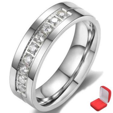 Imagem de Unidade aliança feminina liga de titânio zircônia caixinha  - Euroimpo
