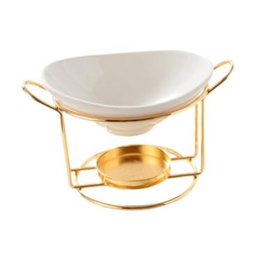 Imagem de Generic Difusor de óleo, aquecedor de óleo aromático, suporte para velas, difusor de fragrâncias de mesa, queimador de derretimento perfumado, para decoração, Ouro