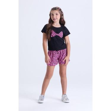 Imagem de Conjunto Infantil de Verão Menina Laço Oncinha-Feminino