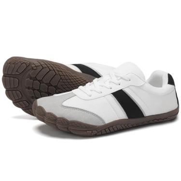 Imagem de Grand Attack Tênis feminino descalço minimalista para trilha, corrida, caminhada, caminhada confortável, 651/preto/branco, 8.5 Wide