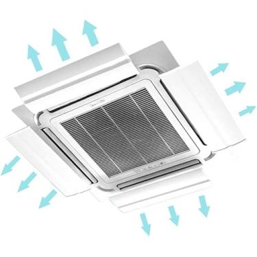 Imagem de Defletor de ar condicionado para teto ar condicionado central ângulo de plástico leve instalação fácil ajustável evita que o ar frio sopre reto (1 peça), 40 cm / 1 unidade