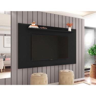 Imagem de Painel Tv Até 65" Elegant com 1 Prateleira Preto Fosco