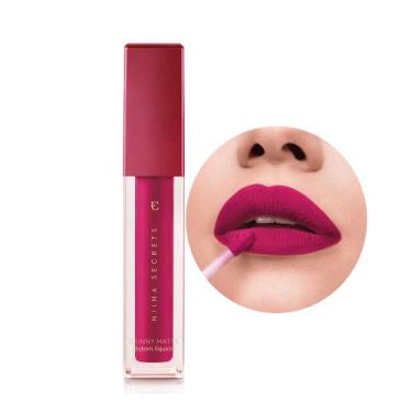 Imagem de Batom Líquido Pink Peônia Niina Secrets Eudora Skinny Matte 5ml