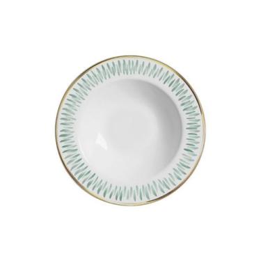 Imagem de Conjunto com 6 Pratos Fundo Miami Filete Ouro Ø25cm - Alleanza Cerâmic