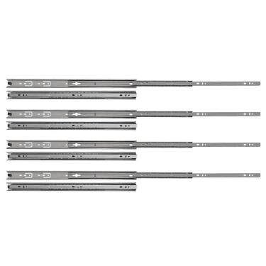 Imagem de Kit 8 Corrediças Telescópicas 50Cm 25Kg Para Gaveta 4 Pares