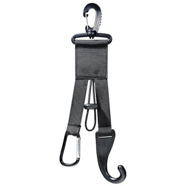 Imagem de Organizador de equipamentos de beisebol, suporte de taco de nylon com clipe de luva e gancho de capacete, 28 x 7 cm, trava ajustável, design moderno de suporte de gancho para armazenamento de