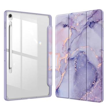 Imagem de Fintie Capa fina híbrida para Samsung Galaxy Tab S10 FE Plus 13,1 polegadas modelo 2025 (SM-X620/X626) com suporte para caneta S, capa à prova de choque com capa traseira transparente transparente