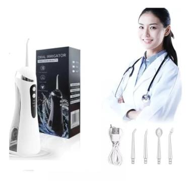 Imagem de Irrigador Oral Portátil, Limpeza Profunda Dental, Jato D'água Ultrassônico 360° (rosa)