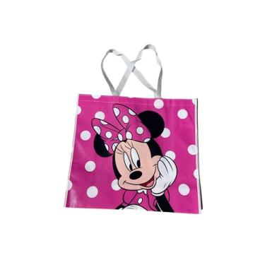 Imagem de Legacy Licensing Partners Disney Minnie Mouse com laço de bolinhas rosa colecionável gigante extragrande 66 cm sacola reutilizável