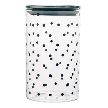 Imagem de Pote De Vidro 750Ml Minimalista Tampa Inox Com Vedação