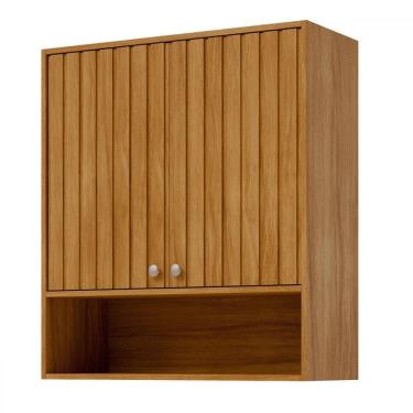 Imagem de Armário Aéreo Cozinha 80 Cm Divina 2 Portas Cinamomo - Mgm Móveis