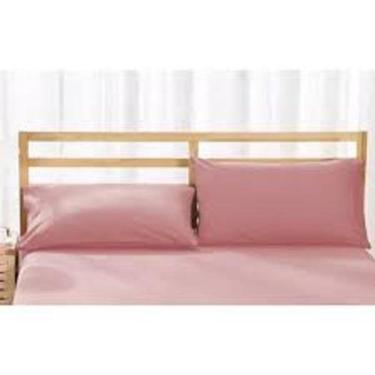 Imagem de 2 Fronhas 100% Algodão 200 Fios 50X90 Percal Com Bainha Rose