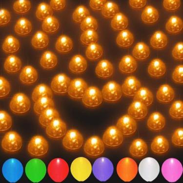 Imagem de Luzes de balão LED JJGoo, 50 unidades, impermeáveis, 1,7 cm de diâmetr