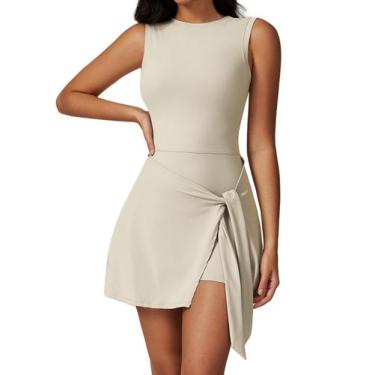 Imagem de Vestido de tênis AGYMNX Athletic com shorts embutidos para mulheres