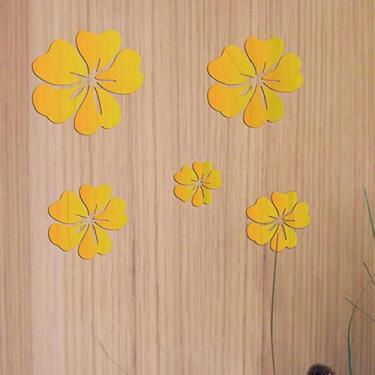 Imagem de 3d espelho floral arte removível adesivo de parede acrílico mural deca